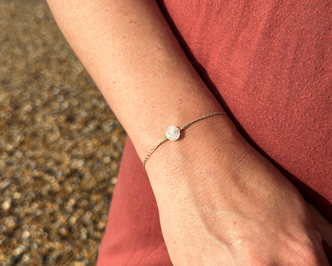 Natural Agate Stone Bracelet: Coastal Classic Creations